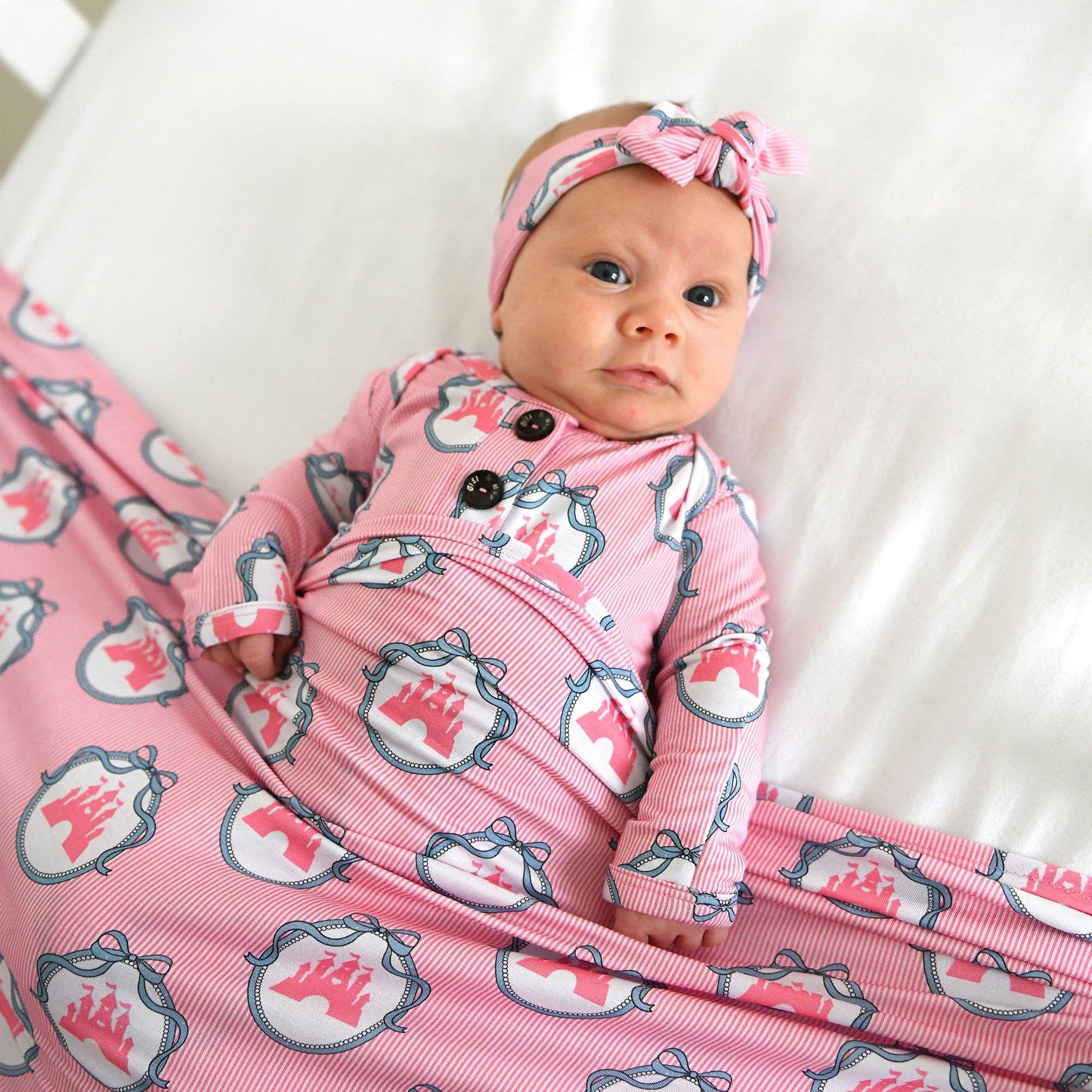 Maeve Castles SWADDLE Bamboo Baby Blanket Coming Home Gift