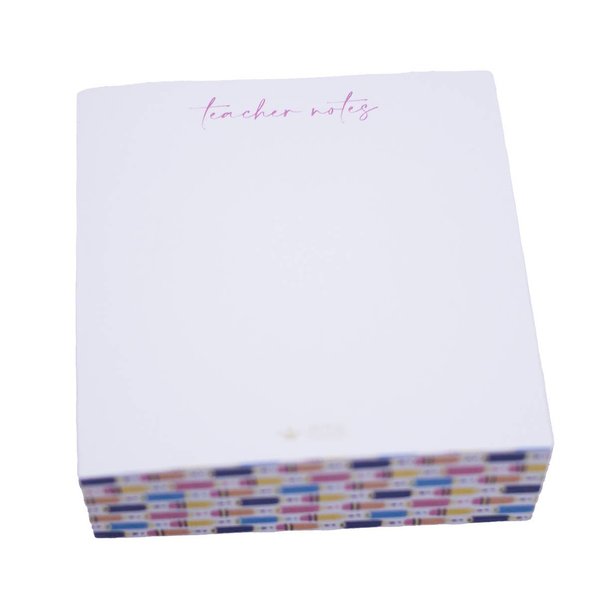 Teacher Notes Sticky Note Cube   White/Multi   3x3