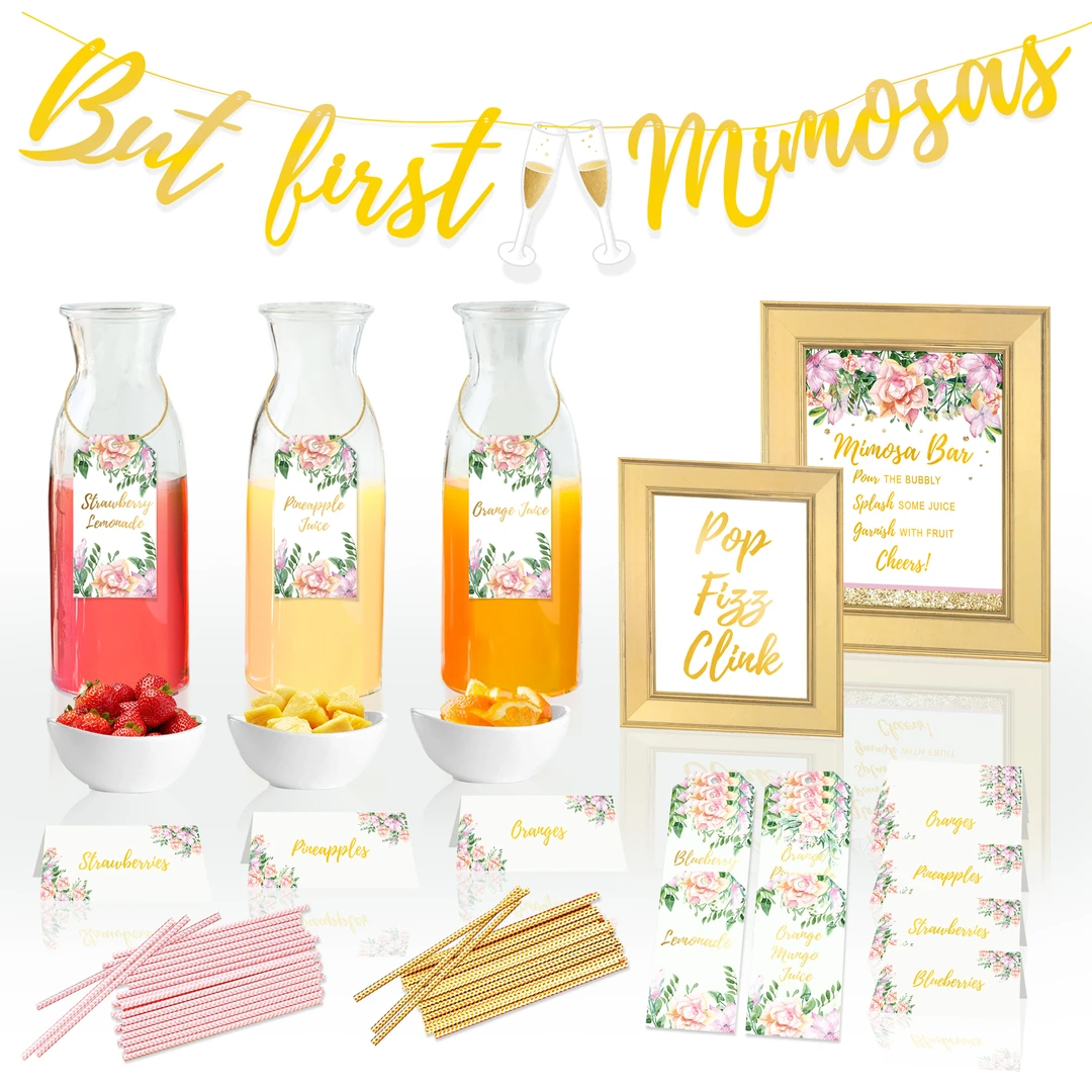 Mimosa Bar Decorations Kit - Bridal Shower & Birthday Party