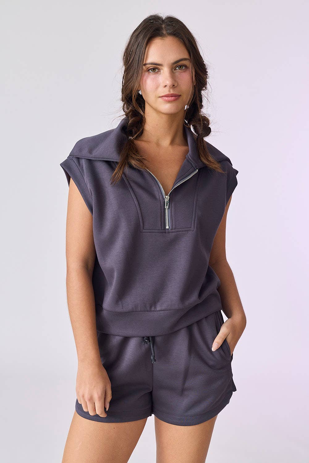 Blake Half Zip Top and Shorts Set
