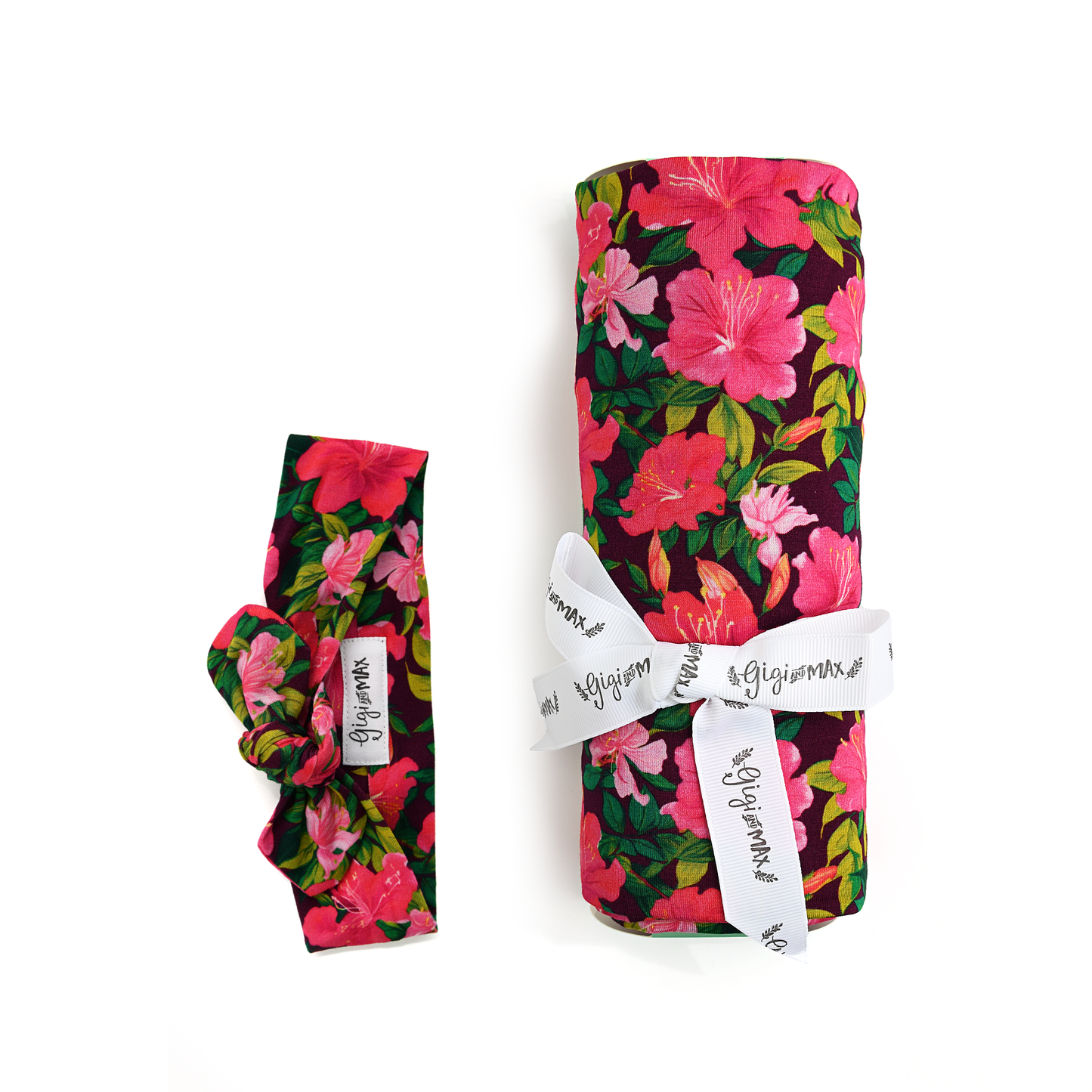 Bamboo Swaddle Blanket Baby Baby Gift Set Nursery Azalea