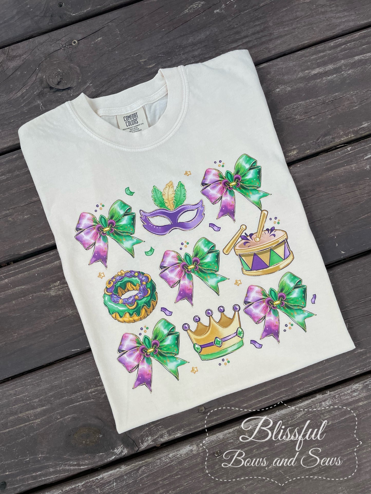 Mardi Gras Multi Color Tee