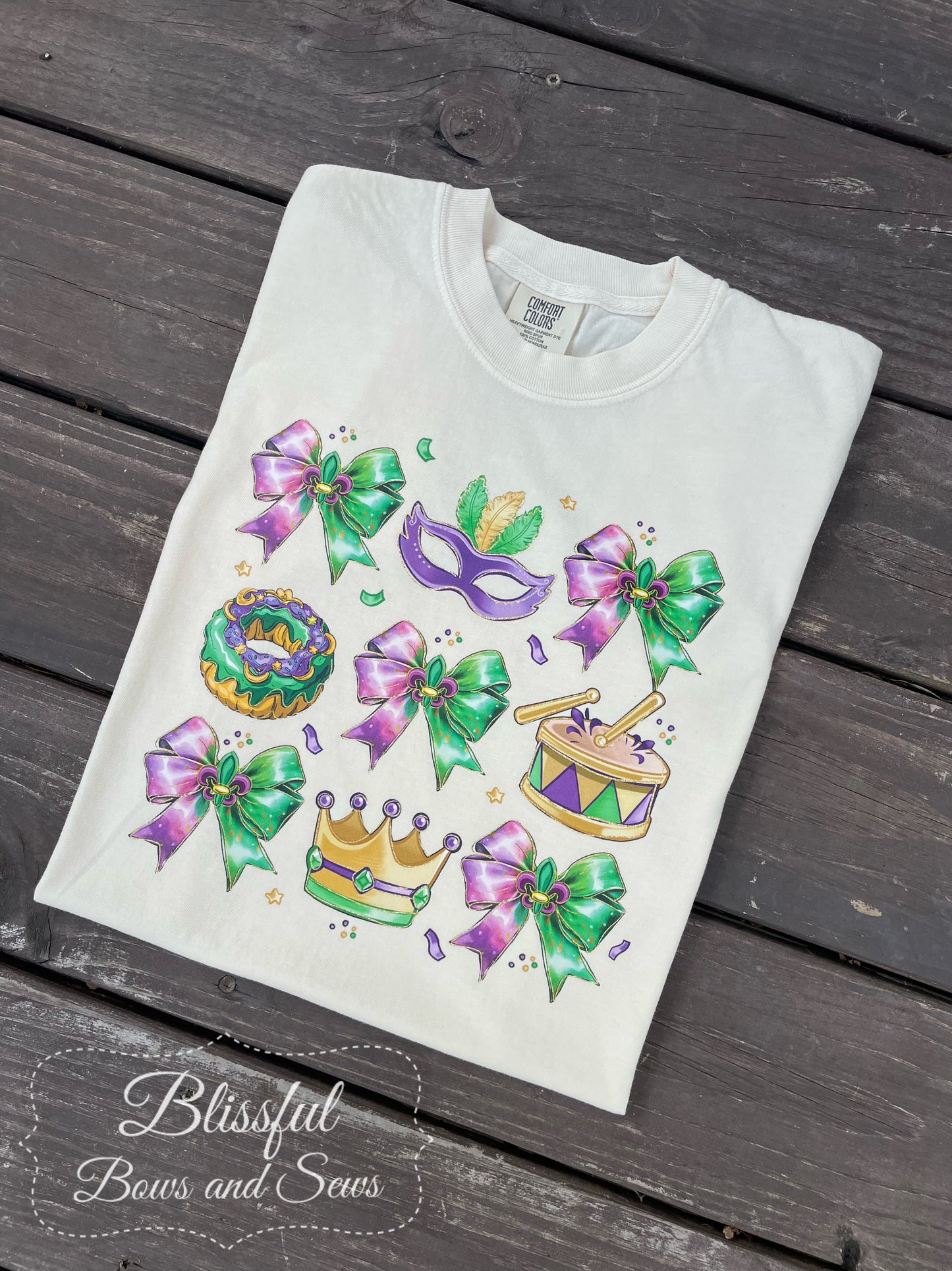 Mardi Gras Multi Color Tee