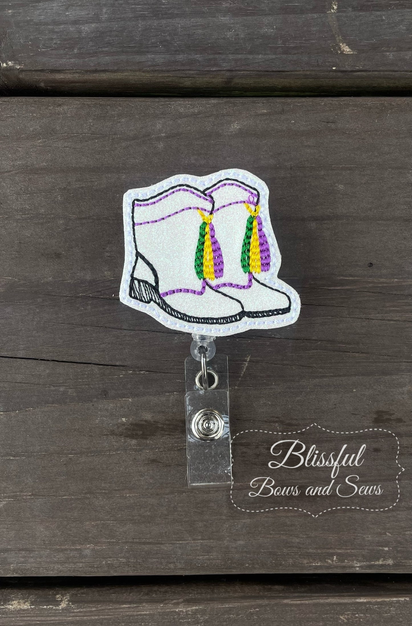 Badge Reel & Toppers - Mardi Gras