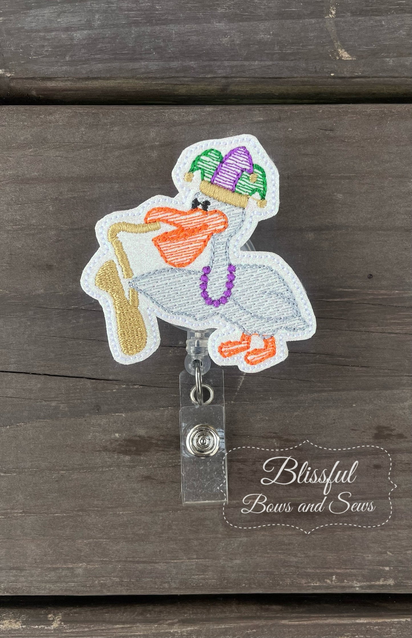Badge Reel & Toppers - Mardi Gras
