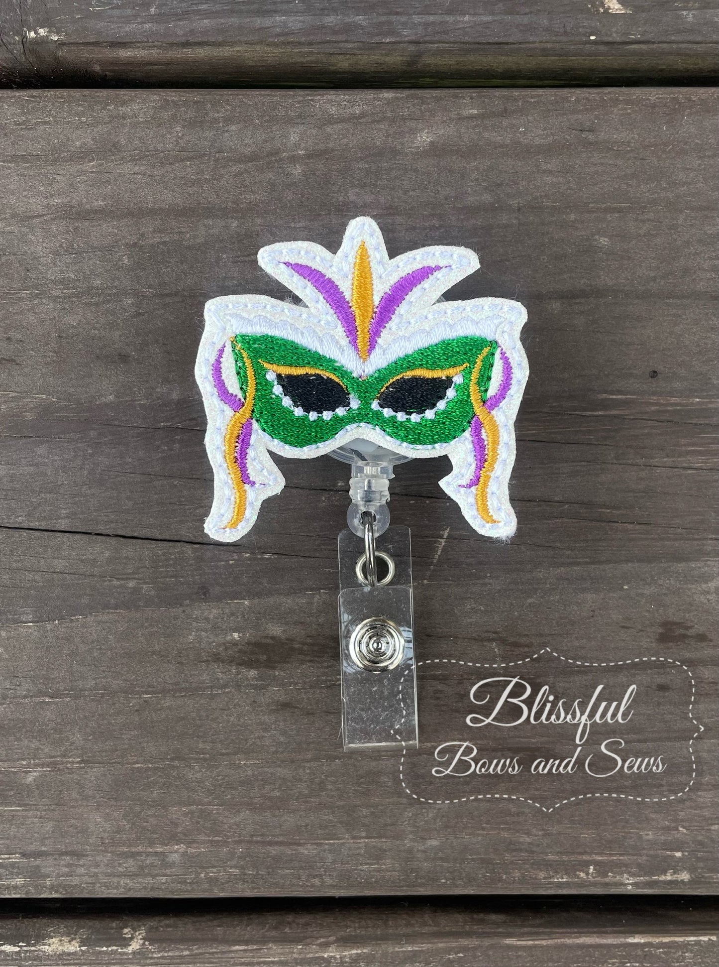 Badge Reel & Toppers - Mardi Gras
