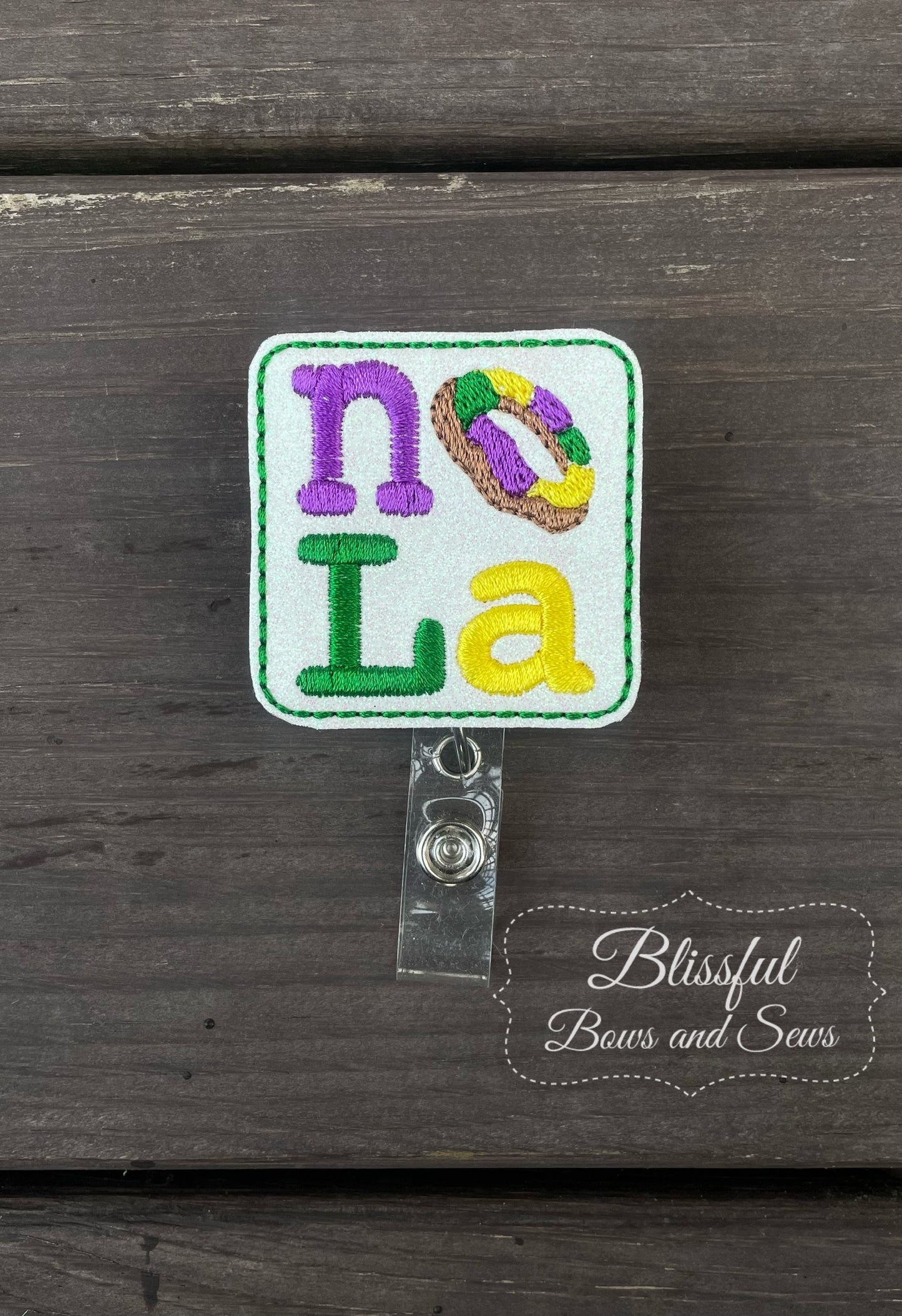 Badge Reel & Toppers - Mardi Gras