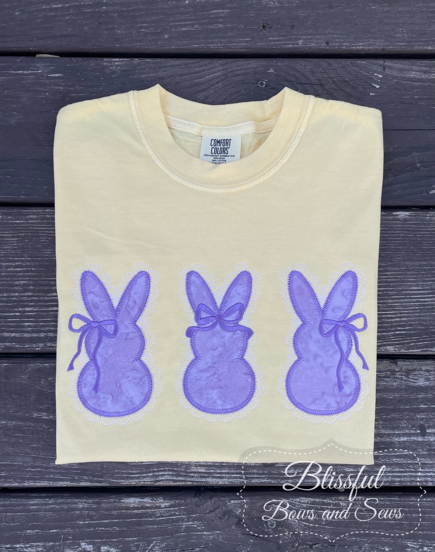 Peeps Purple & Gold Applique T-Shirt