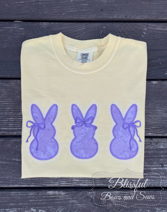 Peeps Purple & Gold Applique T-Shirt