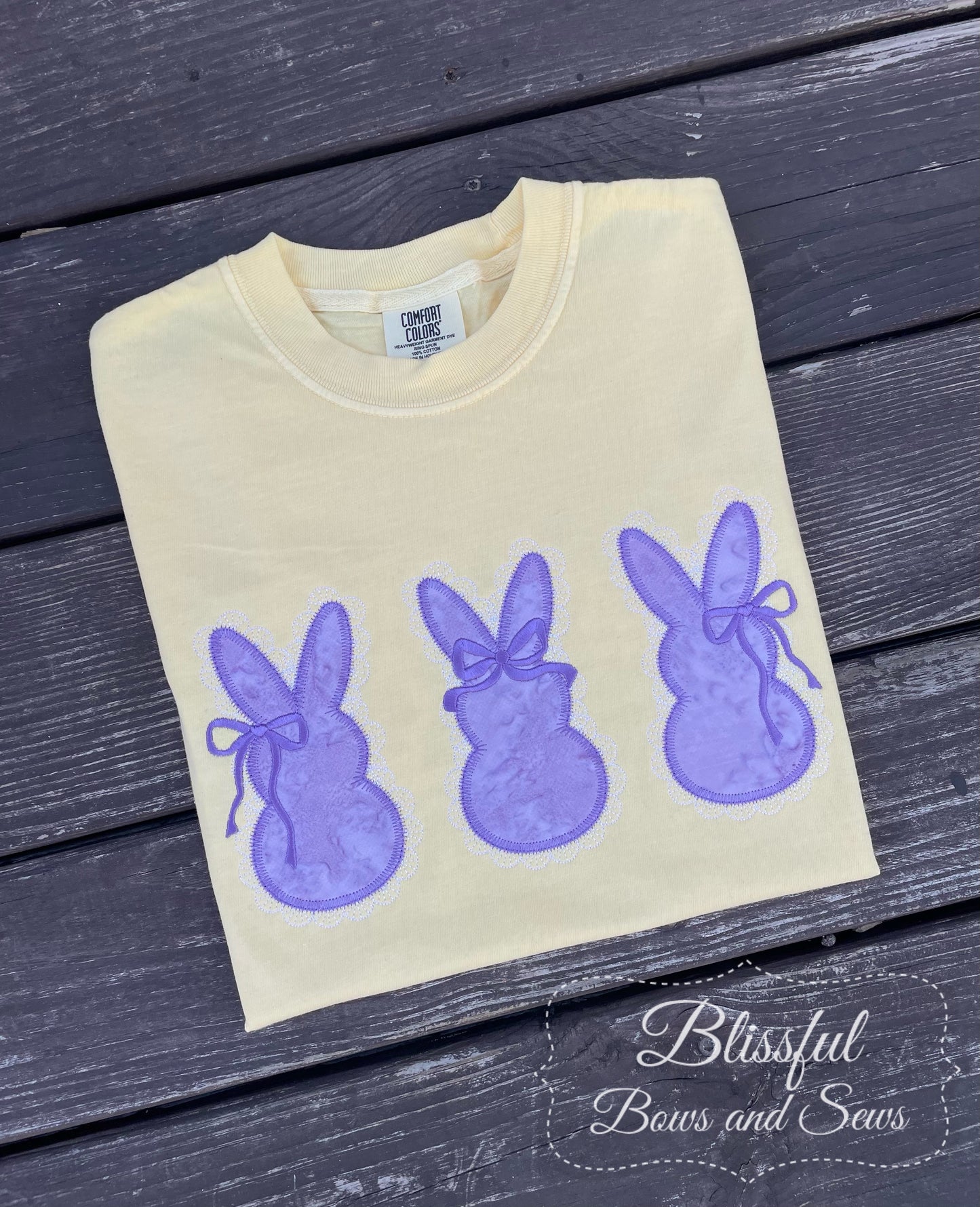 Peeps Purple & Gold Applique T-Shirt
