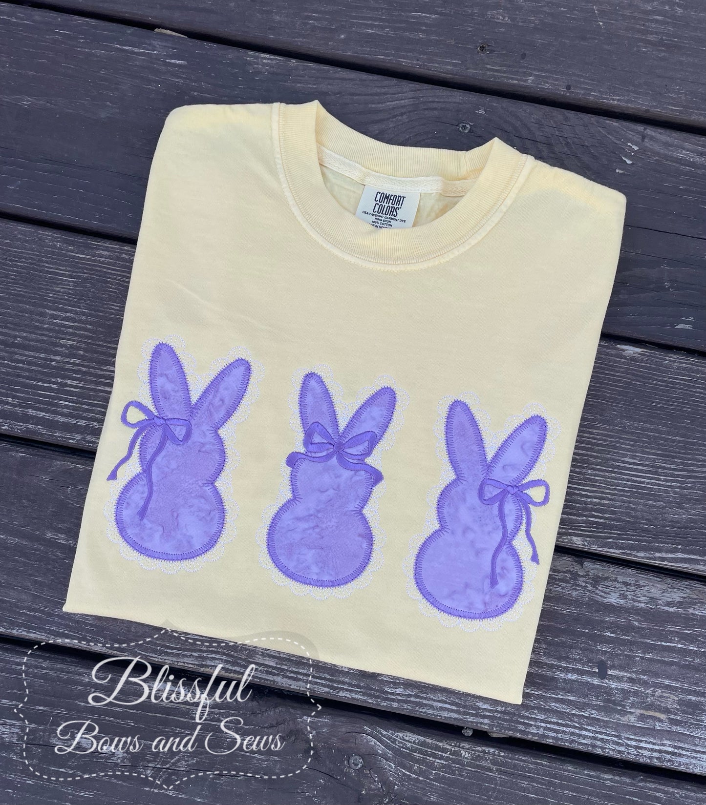 Peeps Purple & Gold Applique T-Shirt