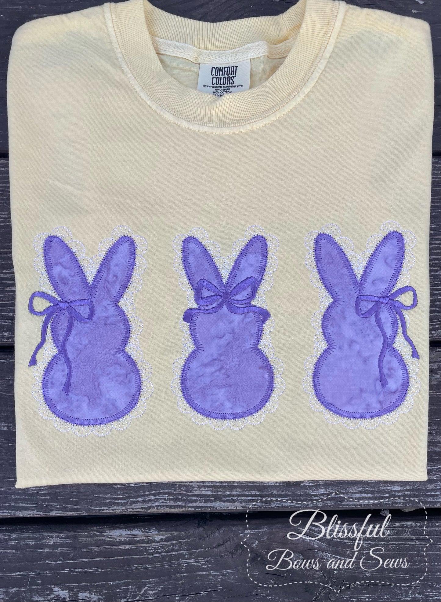 Peeps Purple & Gold Applique T-Shirt