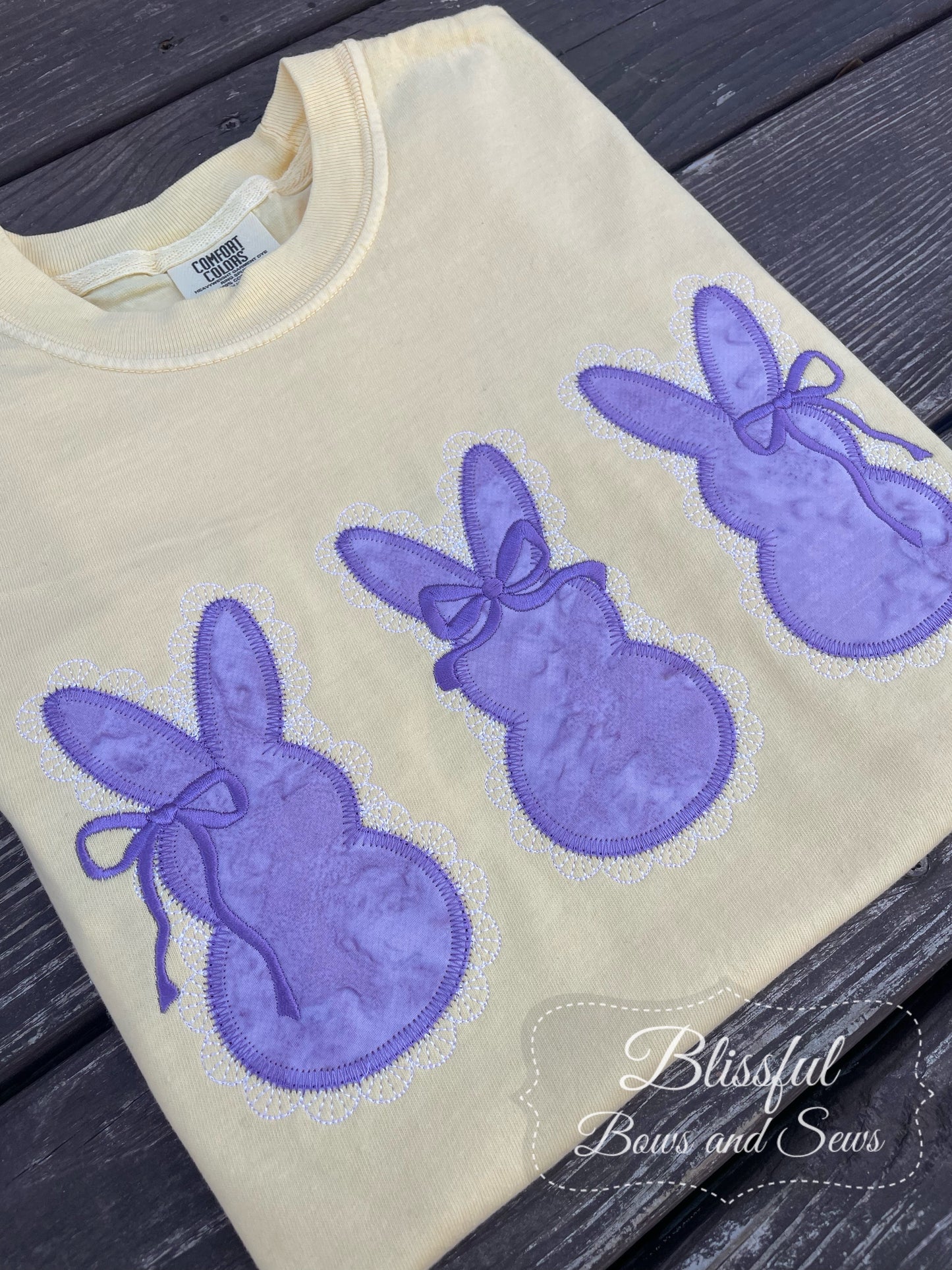 Peeps Purple & Gold Applique T-Shirt