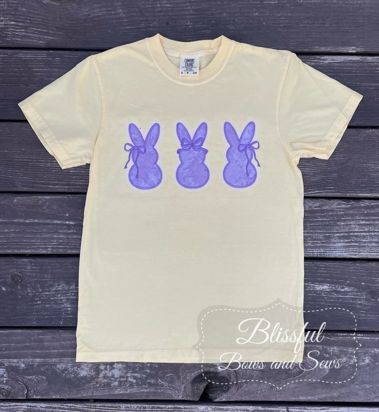 Peeps Purple & Gold Applique T-Shirt