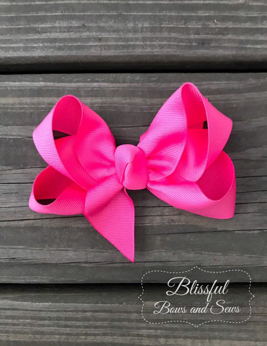 Small Bows - Hot pink